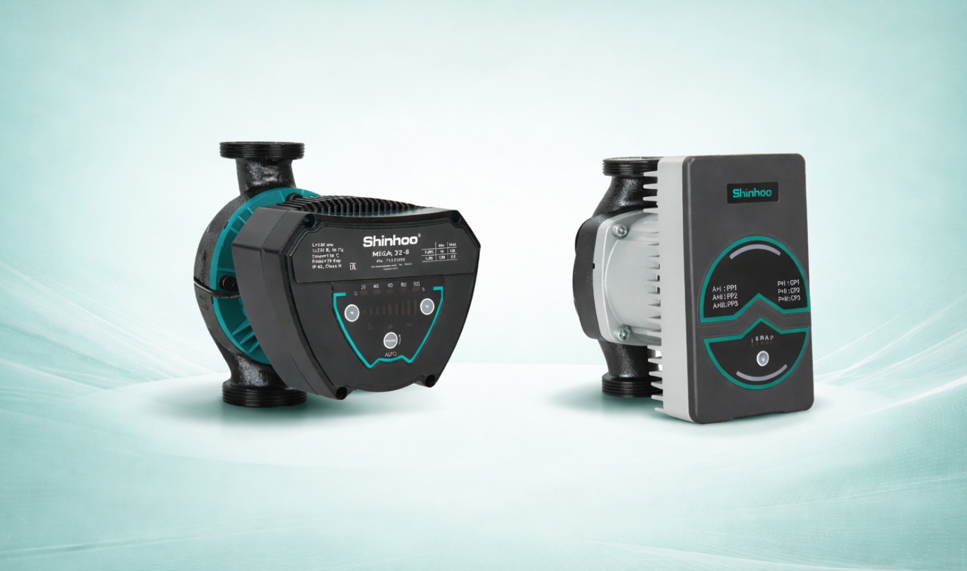 Shinhoo обновила линейку циркуляционных насосов MEGA и представила серию MEGA+